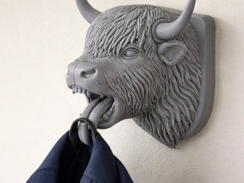 Yak HEAD WALL HANGER COAT AND KEY HOLDER HOOK