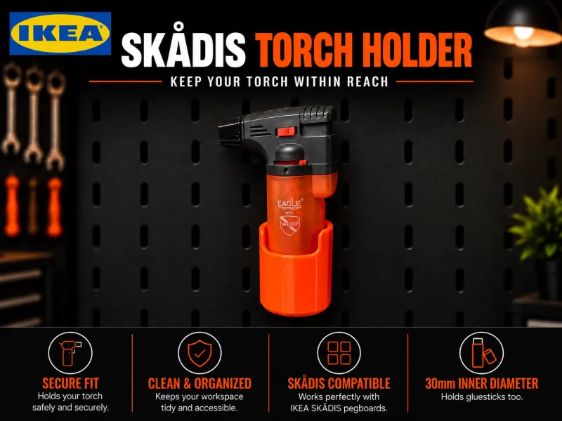Ikea Skadis Torch Holder
