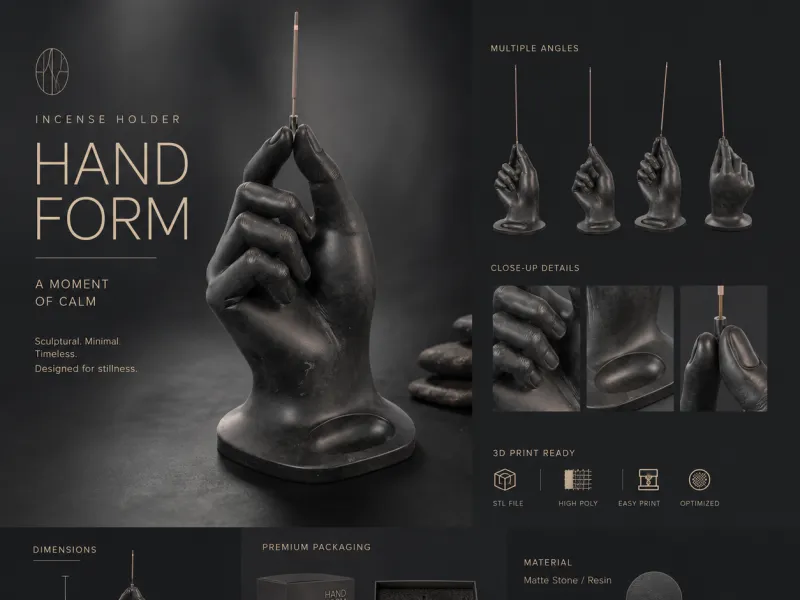 Hand Shape incense stick holder