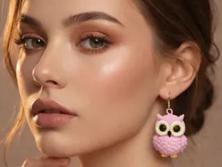 Cute Owl Earrings - Multi-Color 3D Printed Gift for Mother's