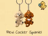 Cocker Spaniel Keychain – Articulated Flexi Cute Dog Toy-0