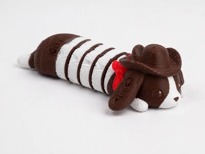 Chien Flexi Cowboy – Jouet articulé à imprimer en place