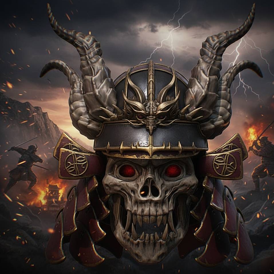 samurai helmet the face of death