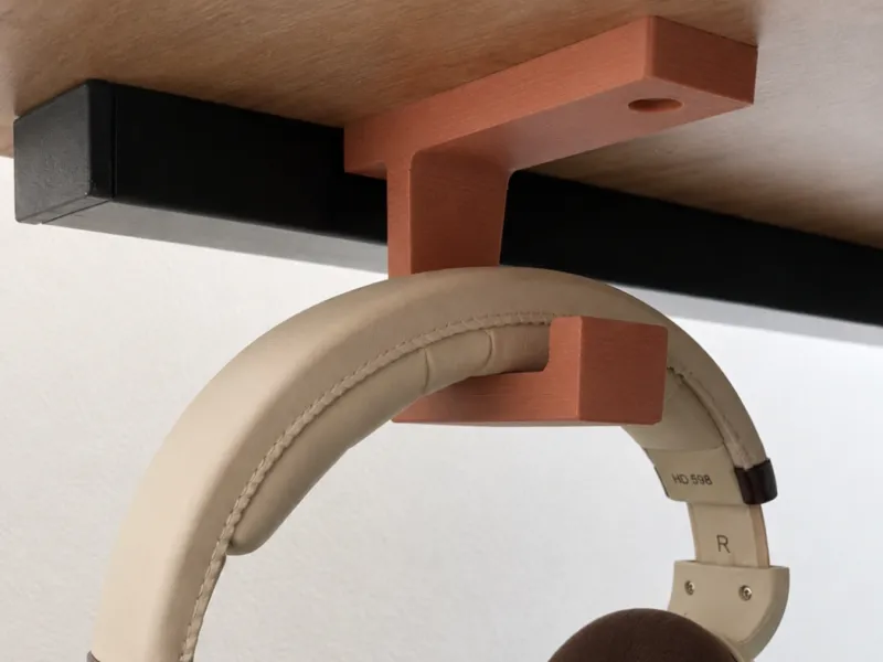 Título corto Gancho Bajo Escritorio para Auriculares / Under