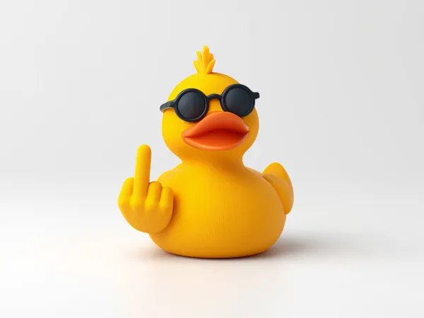 Middle Finger Rubber Duck
