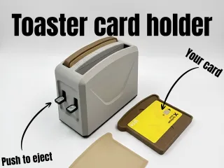 Toaster card holder