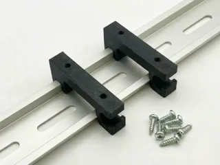 DIN Rail Mount Clip - Cable Path & Dual Mounting Holes