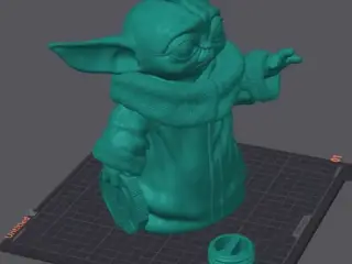 Baby Yoda Piggy Bank with Doge