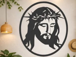 Silueta jesucrito redondo