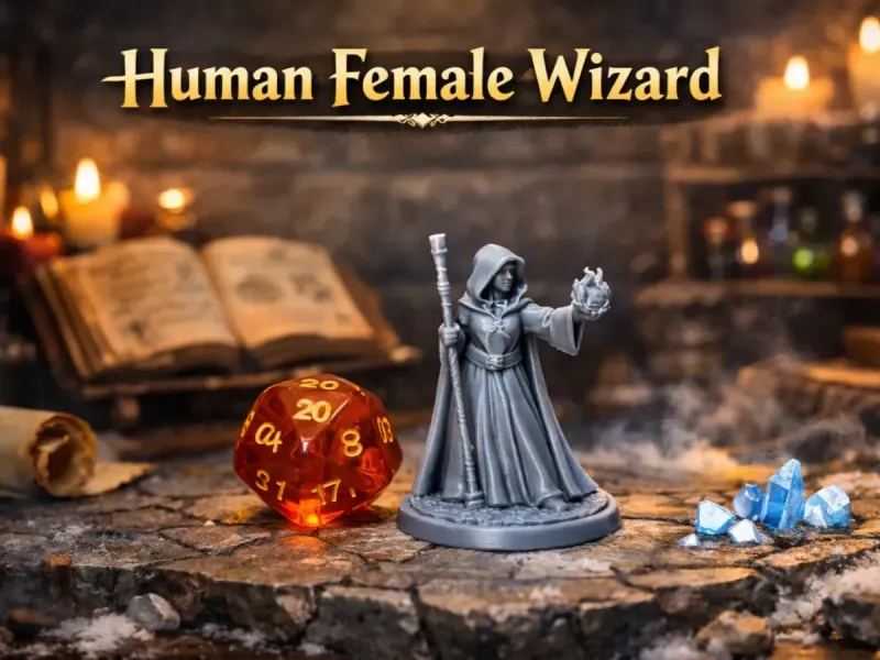 Magicienne Humaine - Figurine DND