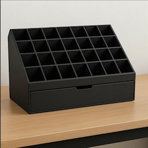 Paint Bottle Organizer with Drawer