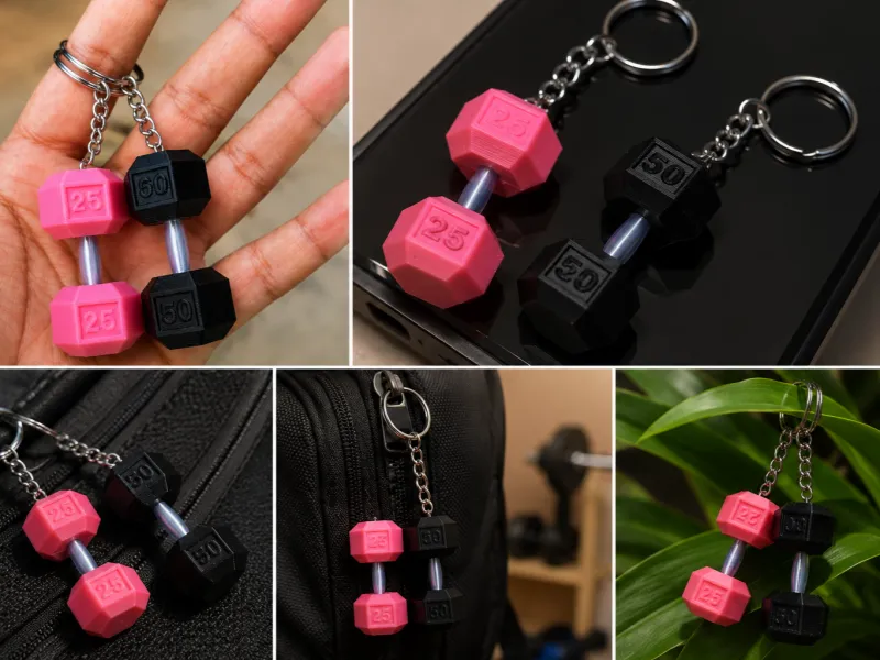 keychain dumbbell