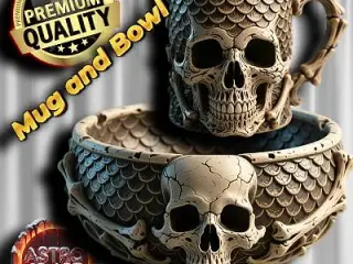 Skull Mug and Bowl ❤️