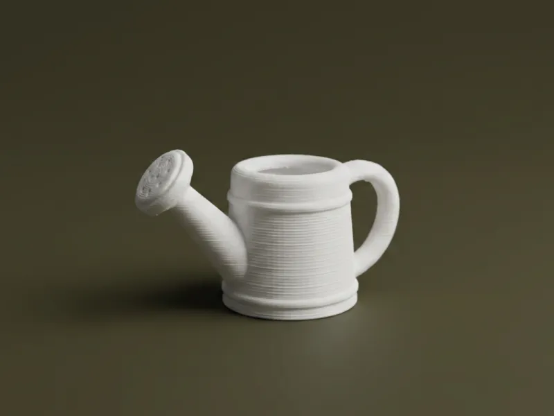 Modèle 3D d'arrosoir miniature pour maison de poupée