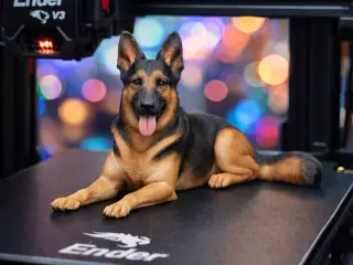 Figura Perro Pastor Alemán Tumbado