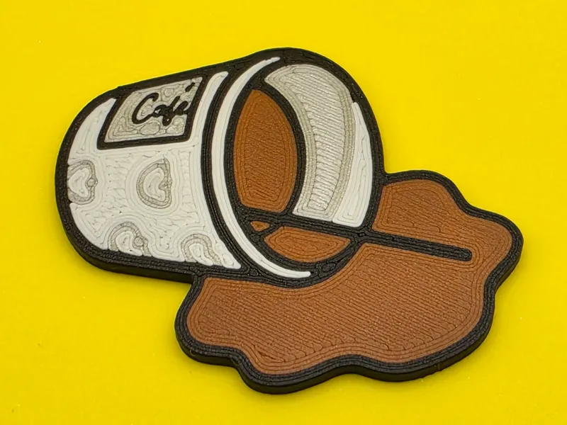 🧲 Spilled Coffee Magnet: Morning Disaster ☕