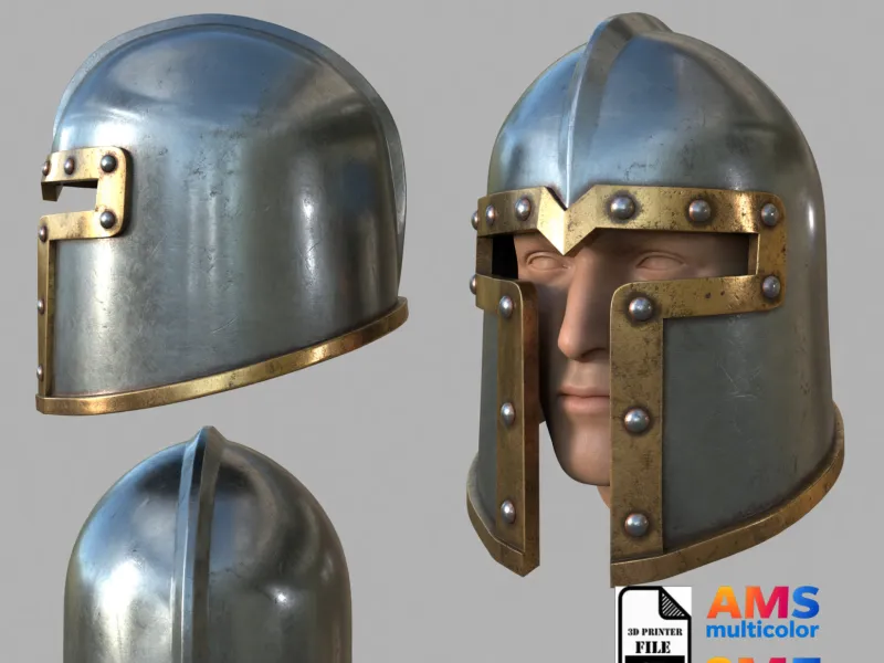 Medieval Soldier Helmet #2– Wearable STL and 3MF File