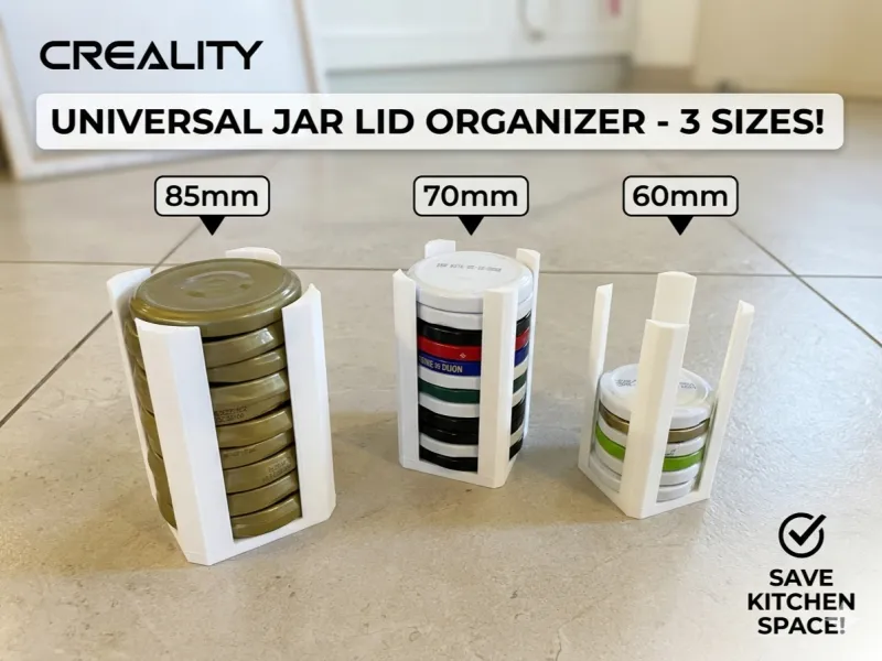 Jar Lid Drawer Organizer - 3 Sizes (60,70,85mm)