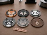 Animal Coaster Collection | Multicolor Flat Coasters-0