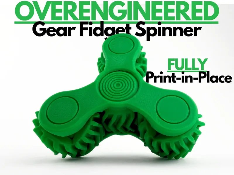 Spinner antiestrés de engranajes sobreingeniado (Impresión en el lugar)