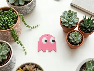Pac-Man & Ghosts Pixel Keychain Set