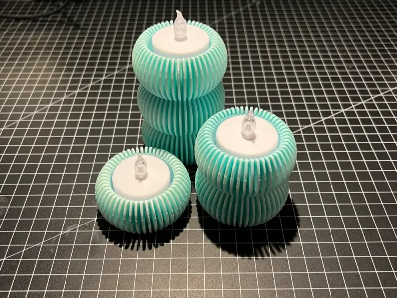 Juego de portaluz para té: "Burbujas"