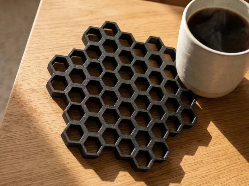 Bal Peteği Tasarımlı Bardak Altlığı Honeycomb - 3D STL