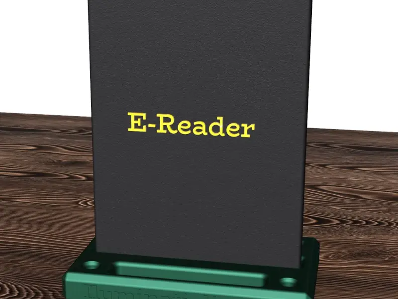 E-reader holder with phone and pen holes