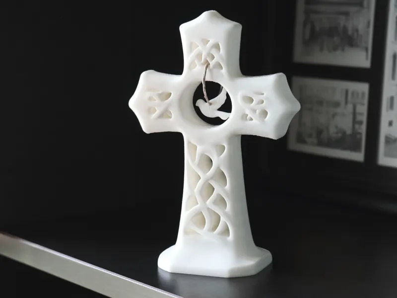 Ornamental Cross with Dove