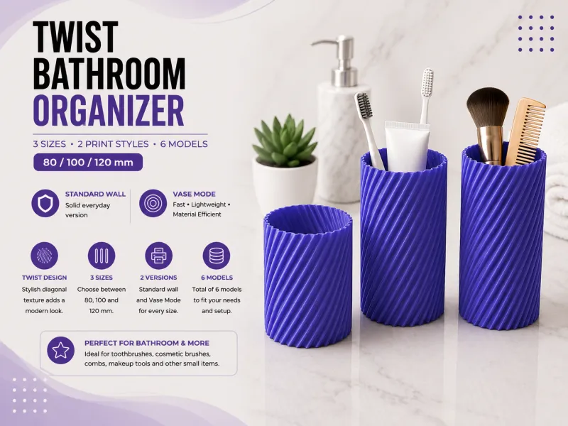 Organisateur de salle de bain Twist