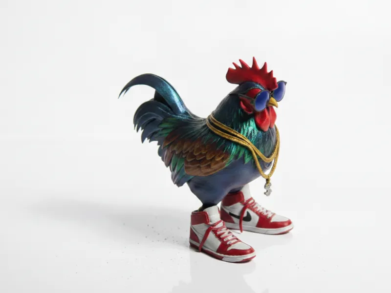 Cock In Boots Rooster Figurine 3D Printable