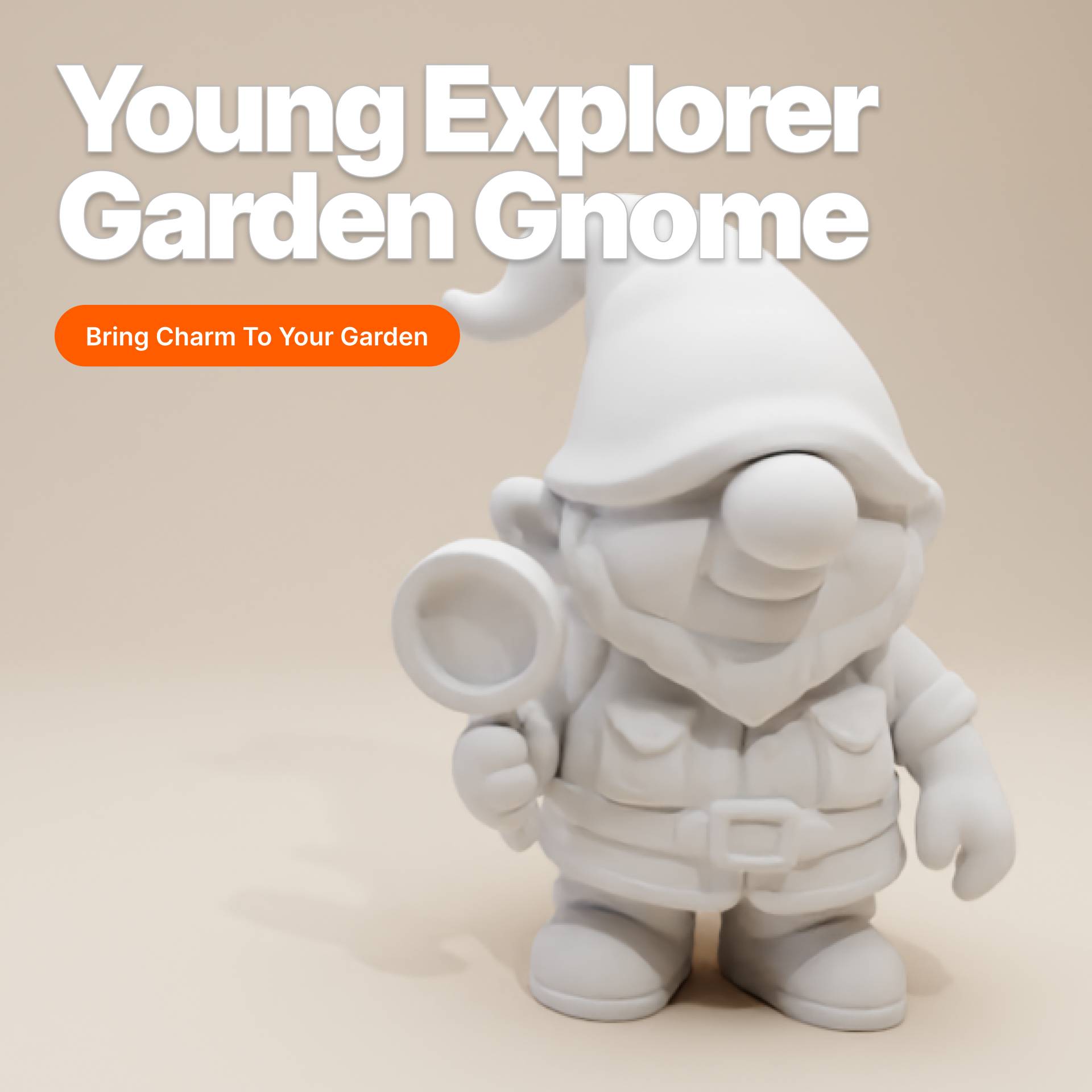 Young Explorer Garden Gnome – Boy Figurine (Whimsical)