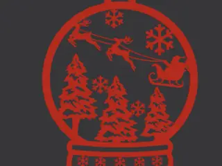 Christmas Snow Globe Ornament Santa is on the Way