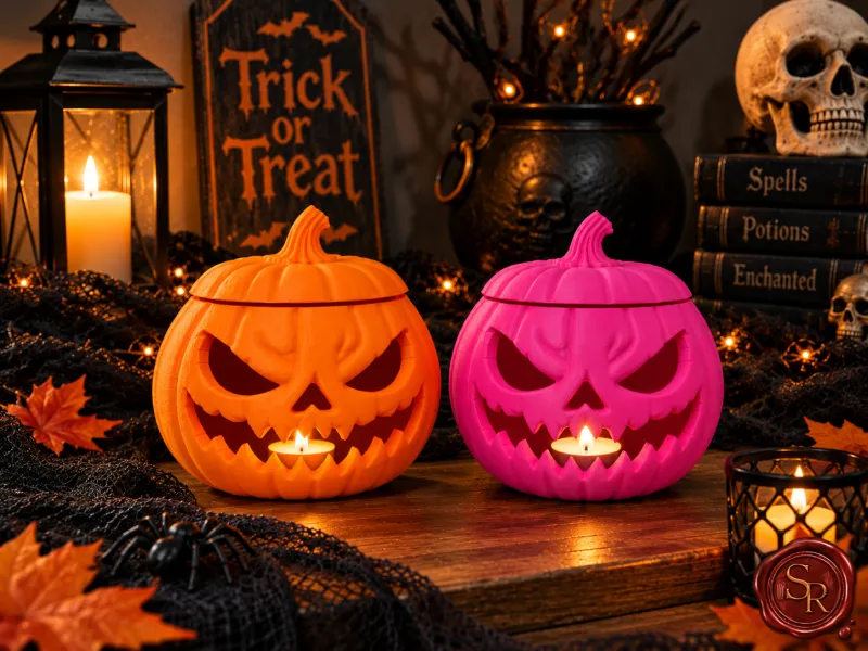 EVIL Theelicht Jack-o'-lantern met deksel