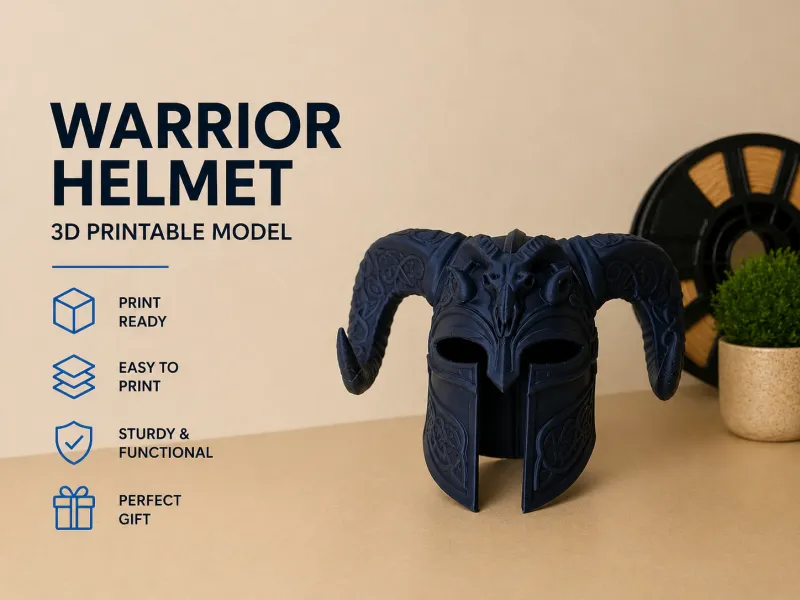 Ancient Horned Warrior Helmet-Prop