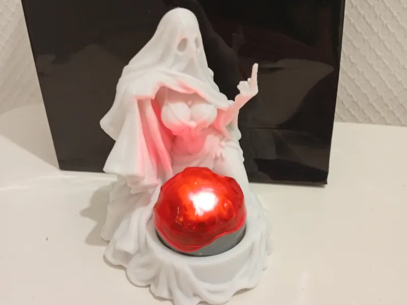 suporte para luminária de chá com fantasma sacana