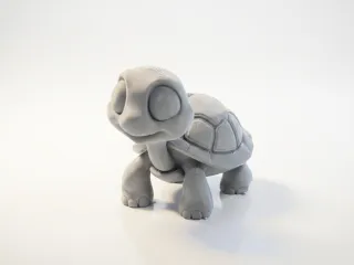 Chibi Tortoise Figurine Cute Animal 3D Printable