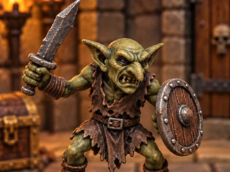 ก็อบลินถือดาบสำหรับ Hero Quest หรือ D&D
