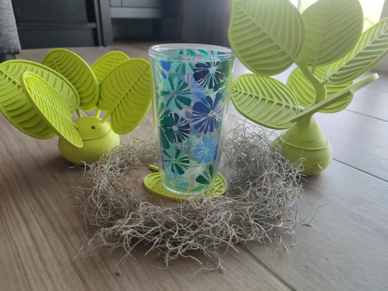 Porta-copos de Bebida em Forma de Folha com Suporte Decorativo para Plantas