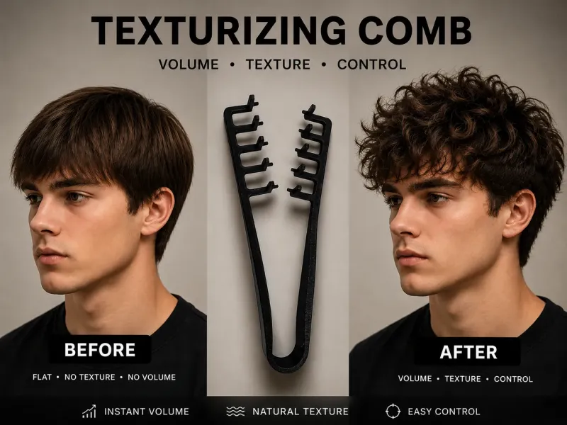 Hair Gripper- Fluffy Wave Texture Comb- no support