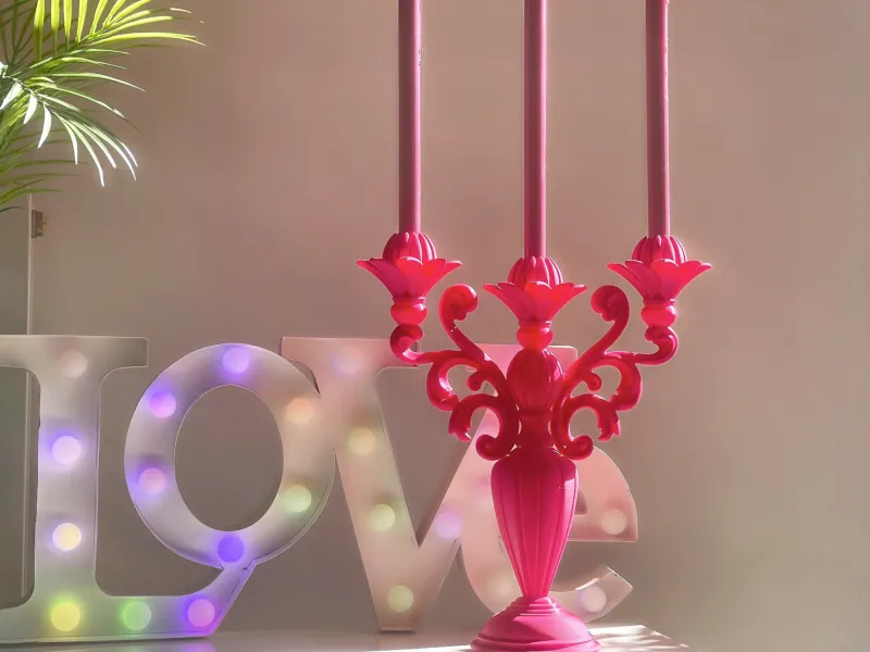 CANDELABRO FLOREALE-Blush