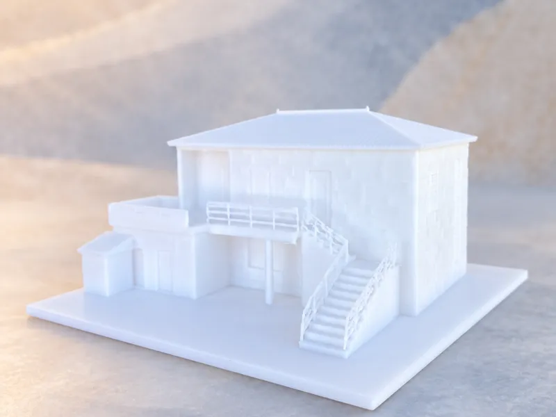 House Camada de 0,2 mm, 2 paredes, 1% de preenchimento