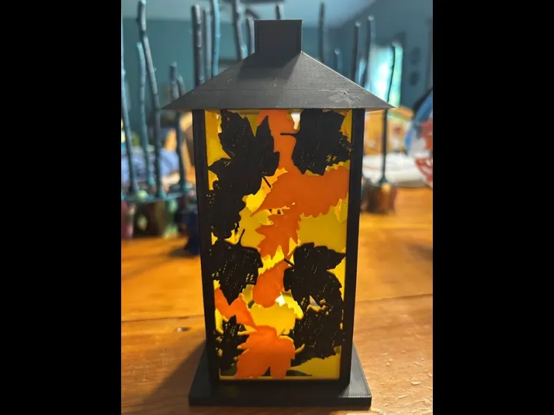 Leaf Lantern with tea light access on bottom
