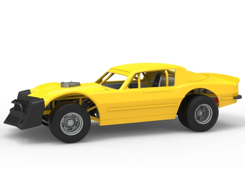 Vintage Dirt late model Race car Version 2 Scale 1:25