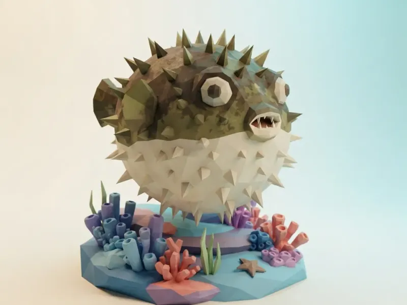 Low Poly Pufferfish