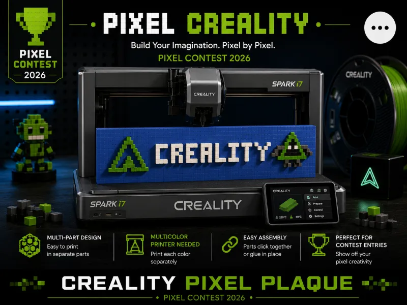 Creality Pixel Plaque - High Detail Display Piece