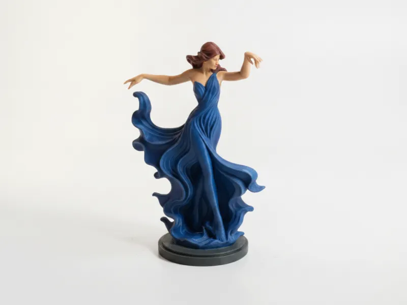 Figurine de femme dansante, silhouette féminine imprimable en 3D