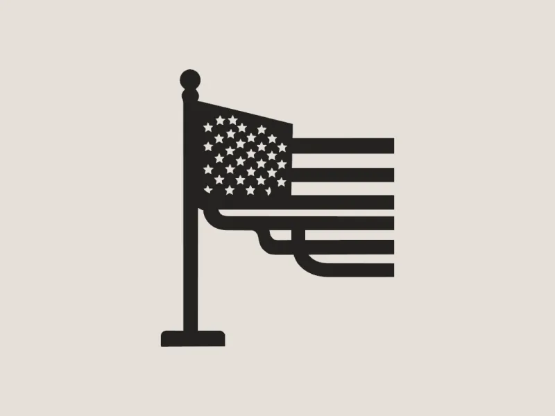 Labor Day American Flag Wall Art