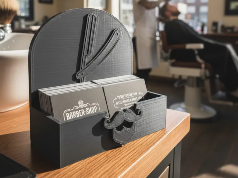 Barbershop Business Card Holder