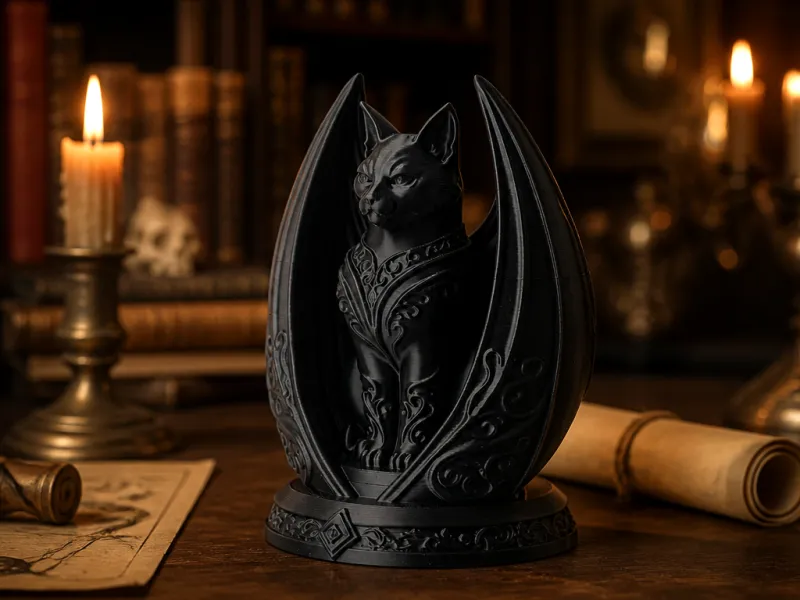 Gargoyle Guard Cat Sculpture